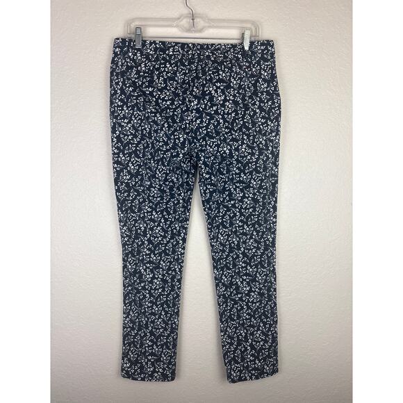 Tommy Hilfiger Navy Blue and White Floral Pants Size 8 - Picture 4 of 12
